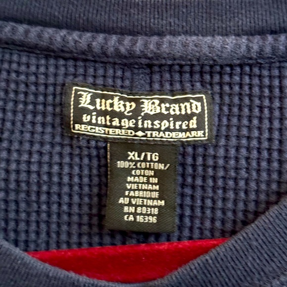 Lucky Brand Waffle Tee with Logo - Picture 4 of 4